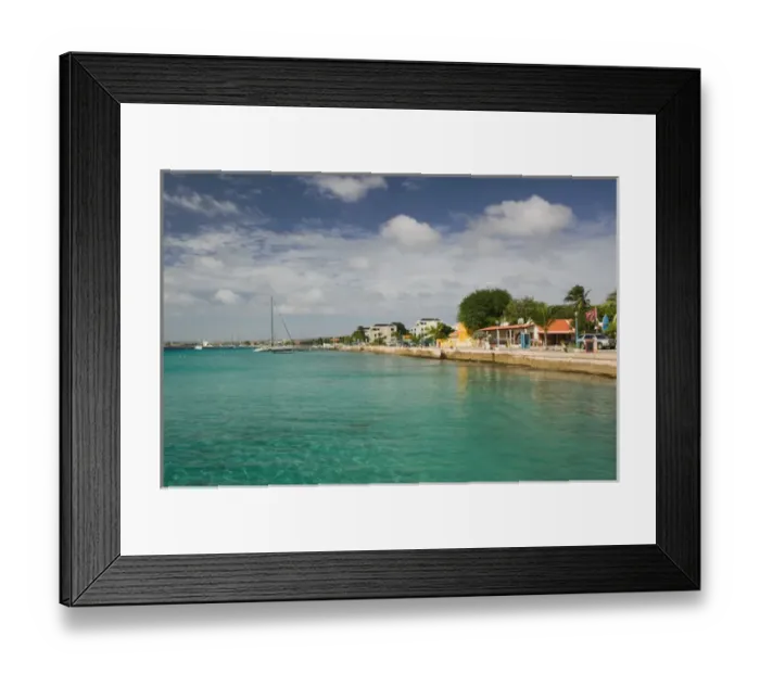 Framed Print : ABC Islands - BONAIRE - Kralendijk: Ocean View form Karels Pier