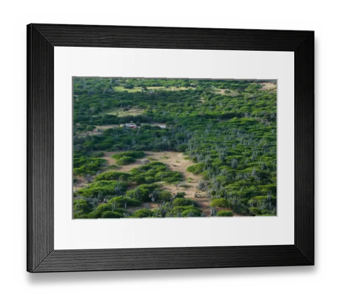 Framed Print : ABC Islands - BONAIRE - Seru Largu: View of Kralendijk Area terrain from Seru Largu (el Framed Print : ABC Islands - BONAIRE - Seru Largu: View of Kralendijk Area terrain from Seru Largu (el