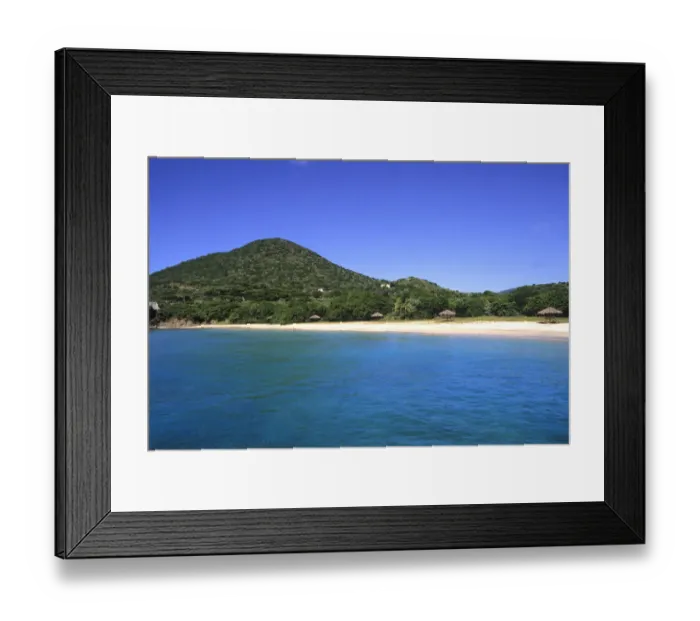 Framed Print : Beautiful old blue boat called V. G. Daphne Elise in port harbour of Virgin Gorda