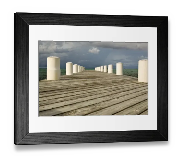 Framed Print : Afternnon light and dark clouds on dock in Blue Hills, Provodenciales, Turks and Caicos Framed Print : Afternnon light and dark clouds on dock in Blue Hills, Provodenciales, Turks and Caicos