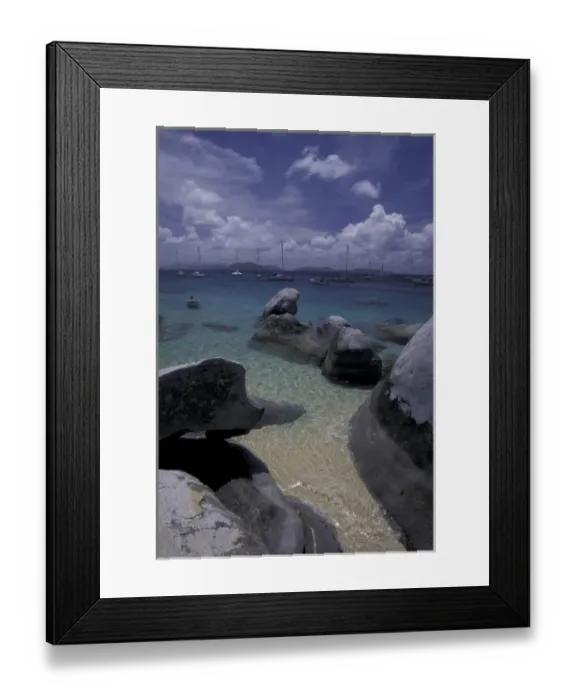 Framed Print : CARIBBEAN, British Virgin Islands, Virgin Gorda Rock formations and sailboats Framed Print : CARIBBEAN, British Virgin Islands, Virgin Gorda Rock formations and sailboats