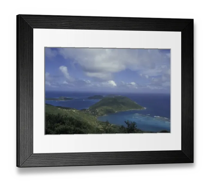 Framed Print : CARIBBEAN, British Virgin Islands, Virgin Gorda Sound point from Valley Hill Framed Print : CARIBBEAN, British Virgin Islands, Virgin Gorda Sound point from Valley Hill