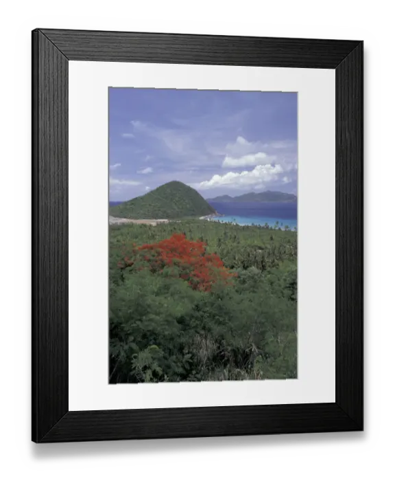 Framed Print : Caribbean, British Virgin Islands View of Tortola