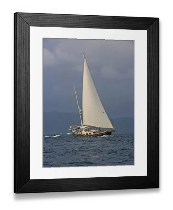 Framed Print : Sail boating at Norman Island, British Virgin Islands Framed Print : Sail boating at Norman Island, British Virgin Islands