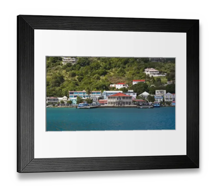 Framed Print : A view of Road Harbour in Road Town, Tortola British Virgin Islands