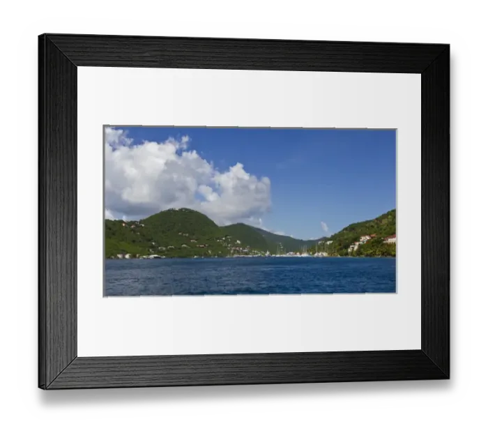 Framed Print : Caribbean. BVI. View of Sopers Hole harbor on the west end of Tortola
