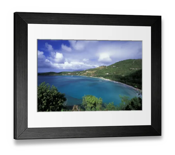 Framed Print : Caribbean, British Virgin Islands, Tortola. Brewers Bay view