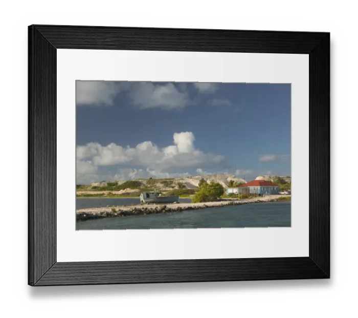 Framed Print : Caribbean, TURKS & CAICOS-Grand Turk Island-Cockburn Town: View from the dock Framed Print : Caribbean, TURKS & CAICOS-Grand Turk Island-Cockburn Town: View from the dock