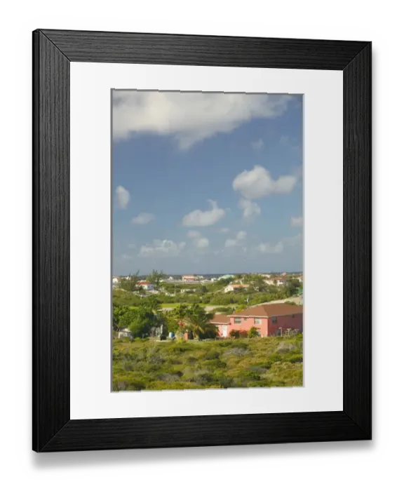 Framed Print : Caribbean, TURKS & CAICOS-Grand Turk Island-Cockburn Town: Town View from Breezy Brae Framed Print : Caribbean, TURKS & CAICOS-Grand Turk Island-Cockburn Town: Town View from Breezy Brae