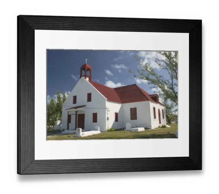 Framed Print : Caribbean, TURKS & CAICOS-Grand Turk Island-Cockburn Town: St. Thomas Anglican Framed Print : Caribbean, TURKS & CAICOS-Grand Turk Island-Cockburn Town: St. Thomas Anglican
