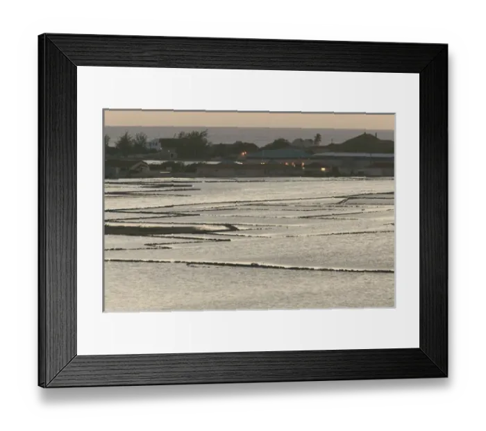 Framed Print : Caribbean, TURKS & CAICOS-Grand Turk Island-Cockburn Town: Town Town View with Salinas