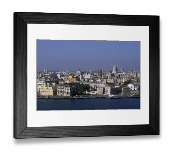 Framed Print : Cuba, Havana, Casablanca. Panoramic view of Havana across river from Christ statue Framed Print : Cuba, Havana, Casablanca. Panoramic view of Havana across river from Christ statue