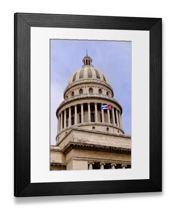 Framed Print : Havana capitol city of Cuba with capital building dome with government building Framed Print : Havana capitol city of Cuba with capital building dome with government building