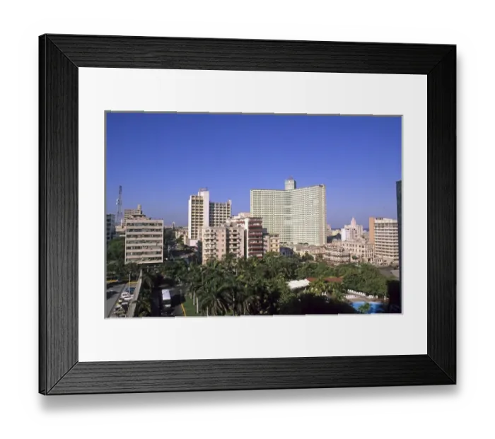 Framed Print : 01. Colorful Skyline of Havana Miramar Area of Havana Cuba Framed Print : 01. Colorful Skyline of Havana Miramar Area of Havana Cuba