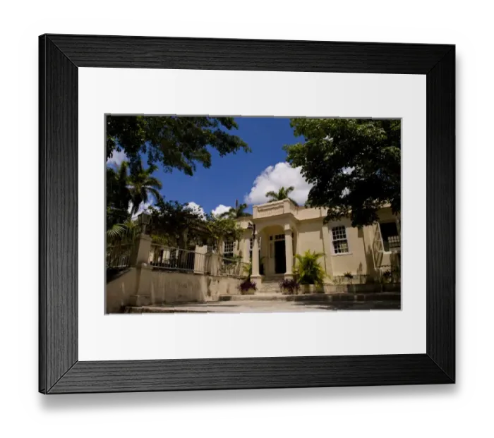 Framed Print : Exterior of the historical home of writer Ernest Hemingway in Havana Cuba where he Framed Print : Exterior of the historical home of writer Ernest Hemingway in Havana Cuba where he