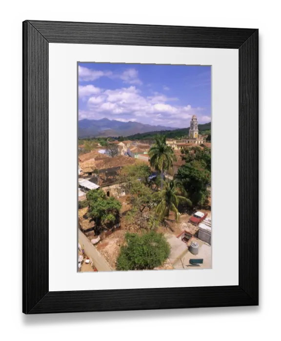 Framed Print : 01. Beautiful Aerial of Old Colonial Village Trinidad Cuba
