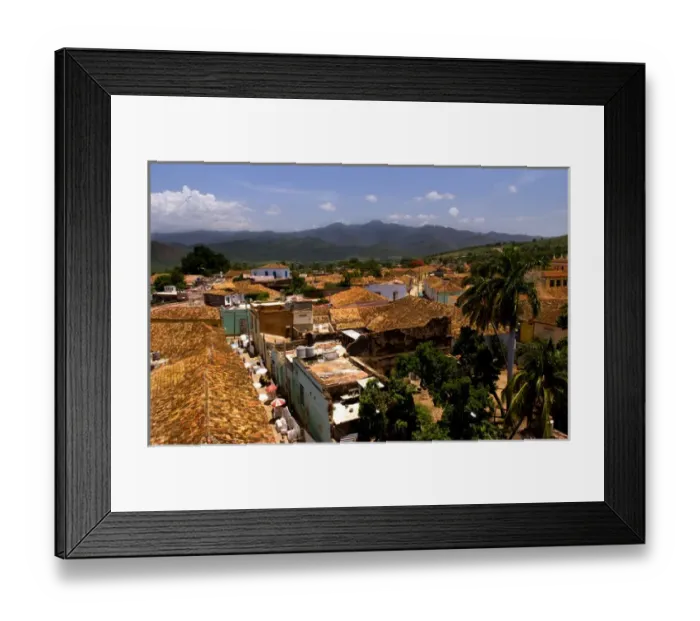 Framed Print : Beautiful aerial scenic of skyline taken from church steeple of the old colonial Framed Print : Beautiful aerial scenic of skyline taken from church steeple of the old colonial