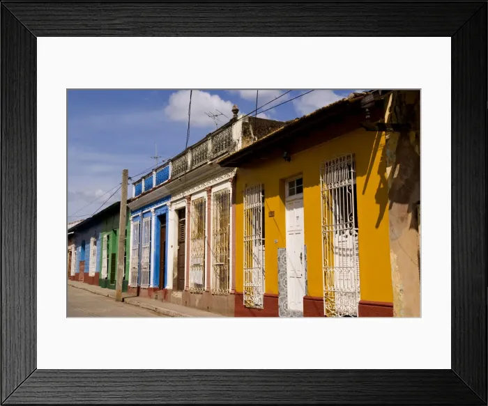 Framed Print : Colorful buildings of old colonial village of Trinidad Cuba Framed Print : Colorful buildings of old colonial village of Trinidad Cuba