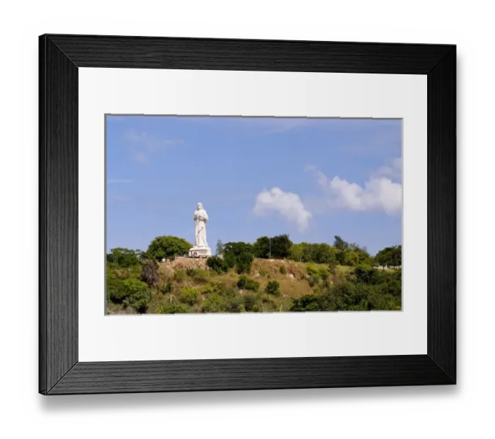 Framed Print : Statue of Christ statue overlooking ther city of Havana Cuba Framed Print : Statue of Christ statue overlooking ther city of Havana Cuba