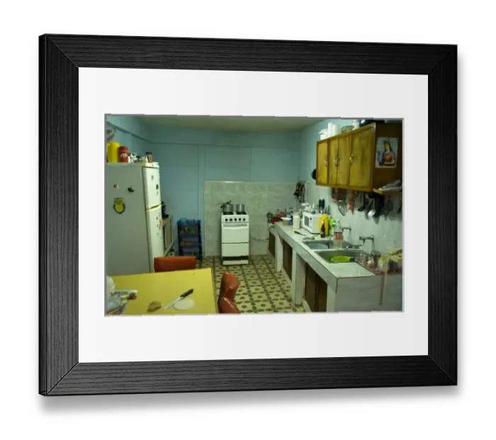 Framed Print : Kitchen of local home in old colonial village in Trinidad Cuba