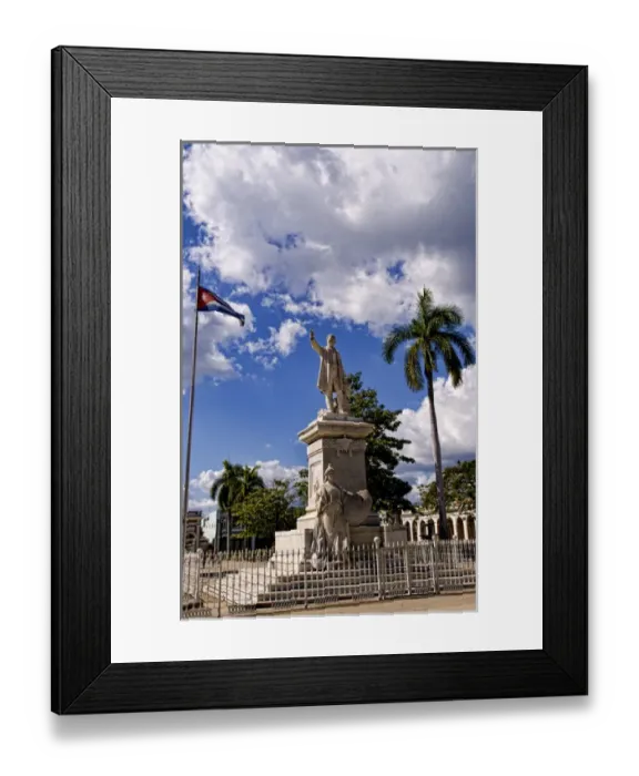 Framed Print : Famous Jose Marti Statue in cneter of square in Cienfuegos Cuba Framed Print : Famous Jose Marti Statue in cneter of square in Cienfuegos Cuba