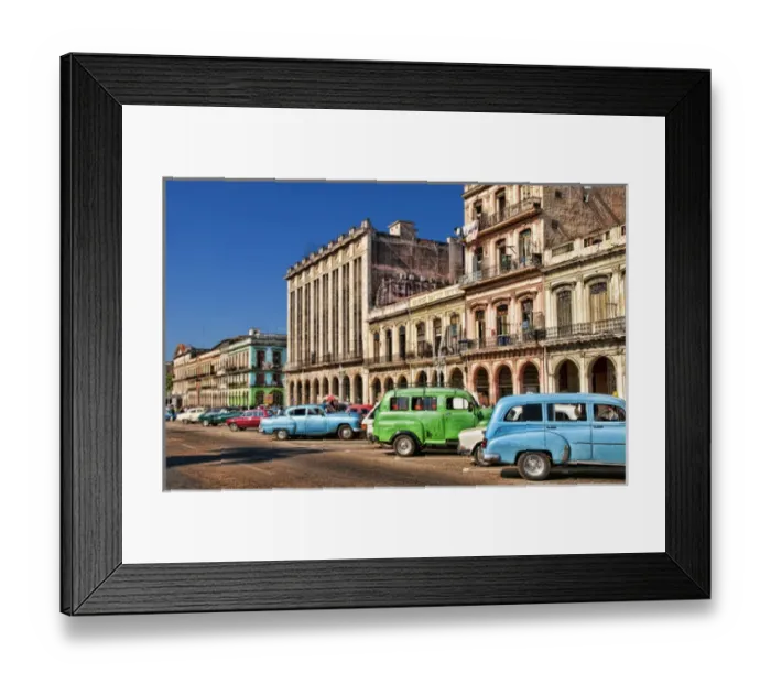Framed Print : Old Classic American cars in main central street by Capitol in Havana Habana Cuba Framed Print : Old Classic American cars in main central street by Capitol in Havana Habana Cuba