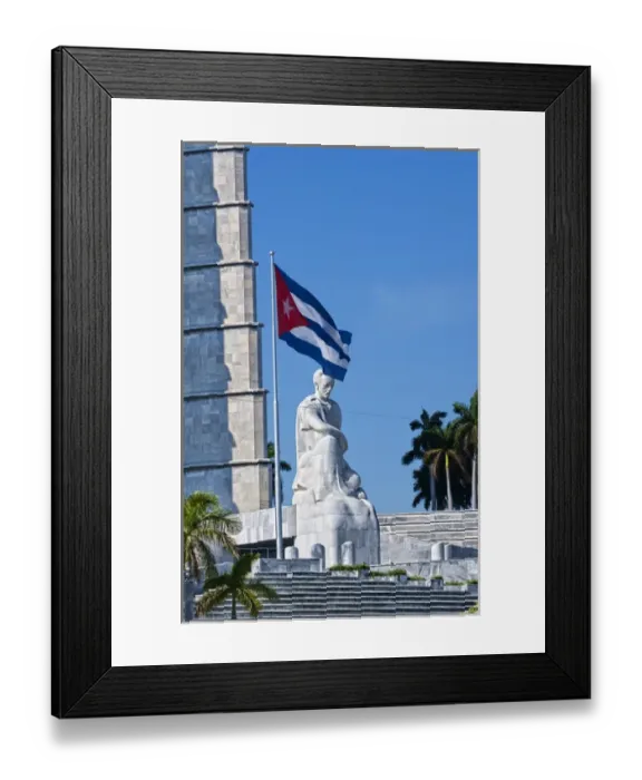 Framed Print : Jose Marti Statue flag and monument at Revoltution Square in Havana Habana Cuba Framed Print : Jose Marti Statue flag and monument at Revoltution Square in Havana Habana Cuba
