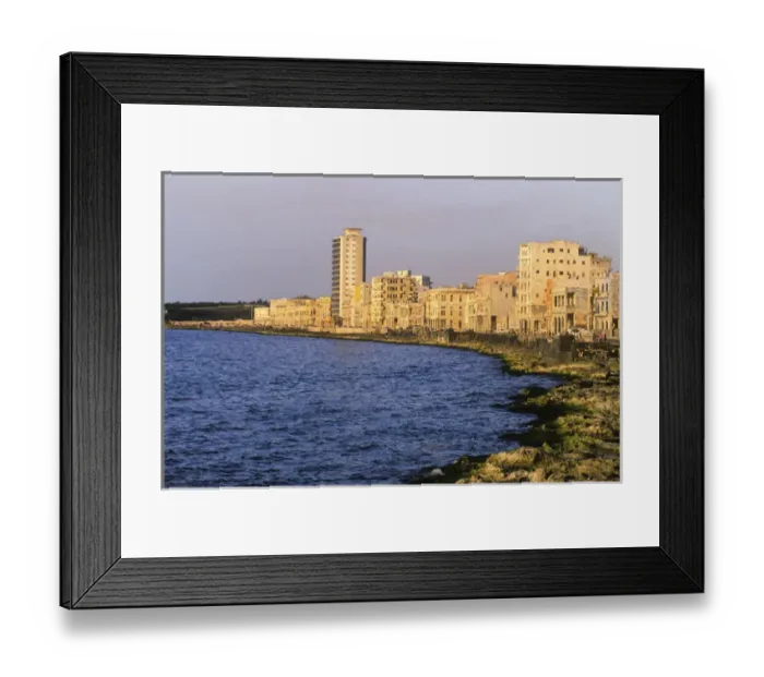 Framed Print : The famous Malecon on the waterfront in the Old City of Havana