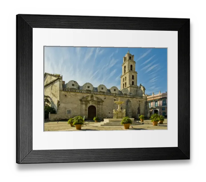 Framed Print : Plaza de San Francisco - St. Francis in Old Havana, Habana Vieja, Cuba