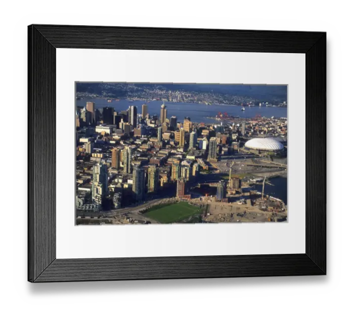 Framed Print : Aerial of beautiful harbour and city of Vancouver British Columbia Canada Framed Print : Aerial of beautiful harbour and city of Vancouver British Columbia Canada