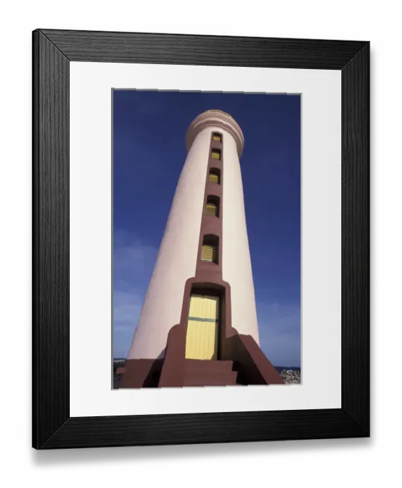 Framed Print : Caribbean, Bonaire, South Coast Willemstoren lighthouse
