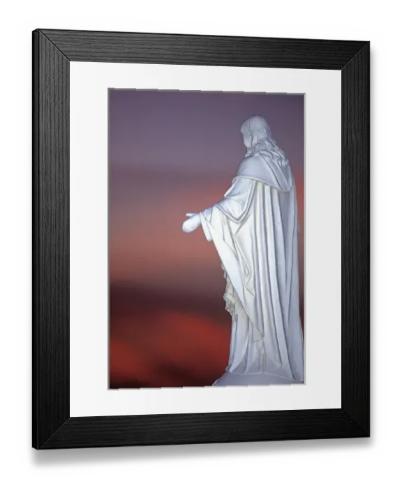 Framed Print : 01. Caribbean, Curacao. Statue at Sunset Framed Print : 01. Caribbean, Curacao. Statue at Sunset