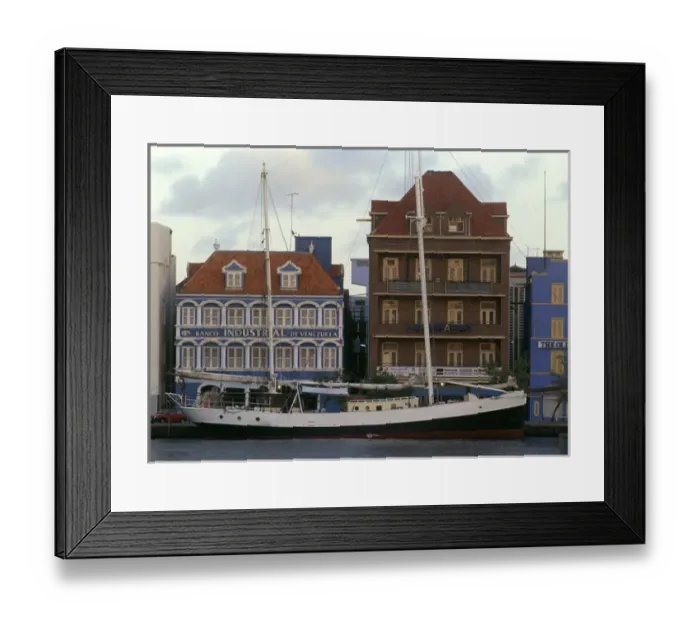 Framed Print : 01. Curacao, Dutch West Indies, Punda, Punda, Punda harbor, sailing ship Framed Print : 01. Curacao, Dutch West Indies, Punda, Punda, Punda harbor, sailing ship