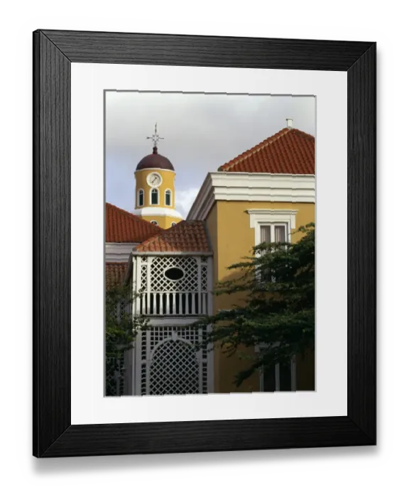 Framed Print : 01. Curacao, Dutch West Indies, Punda, Dome, cathedral, Fort Amsterdam, Government complex Framed Print : 01. Curacao, Dutch West Indies, Punda, Dome, cathedral, Fort Amsterdam, Government complex