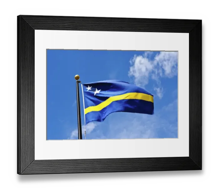 Framed Print : Curacao flag Framed Print : Curacao flag