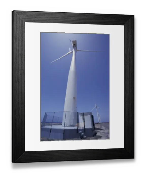 Framed Print : Caribbean, Netherland Antilles, Curacao, near Playa Kanoa Windmill electric generators Framed Print : Caribbean, Netherland Antilles, Curacao, near Playa Kanoa Windmill electric generators