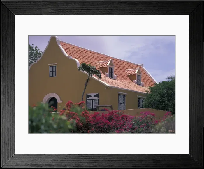 Framed Print : Caribbean, Netherland Antilles Country house