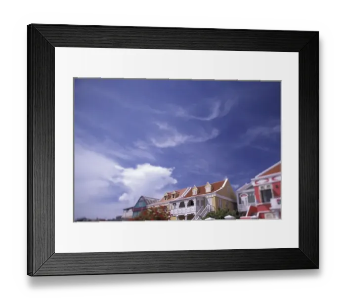 Framed Print : Caribbean, Netherland Antilles, Curacao Colorful buildings and detail in Scharloo Framed Print : Caribbean, Netherland Antilles, Curacao Colorful buildings and detail in Scharloo