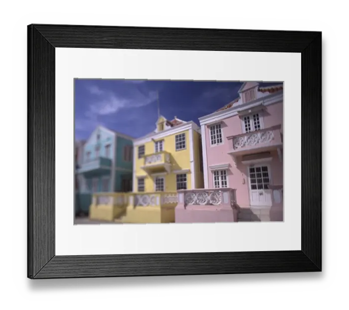 Framed Print : Caribbean, Netherland Antilles, Curacao Colorful buildings and detail in Scharloo Framed Print : Caribbean, Netherland Antilles, Curacao Colorful buildings and detail in Scharloo
