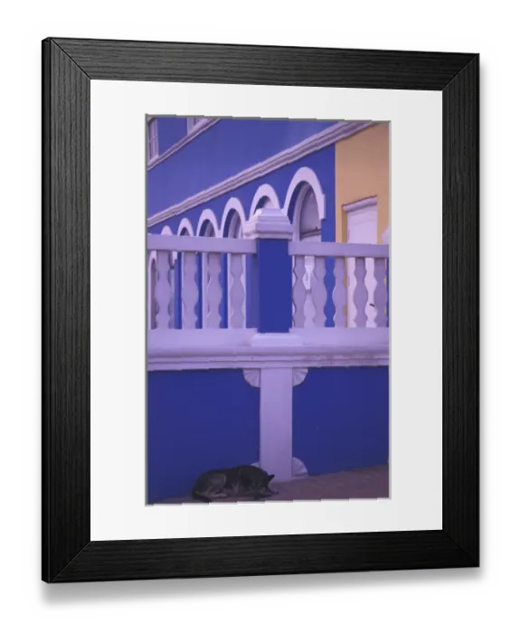 Framed Print : Caribbean, Netherland Antilles, Curacao Colorful buildings and detail in the Scharloo