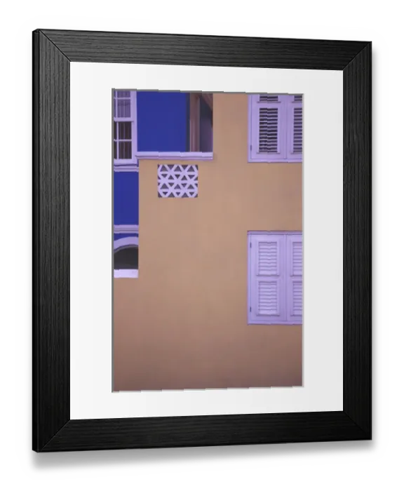 Framed Print : Caribbean, Netherland Antilles, Curacao Colorful buildings and detail in the Scharloo