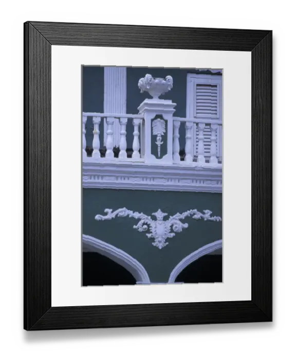 Framed Print : Caribbean, Netherland Antilles, Curacao, Willemstad Colorful buildings and detail