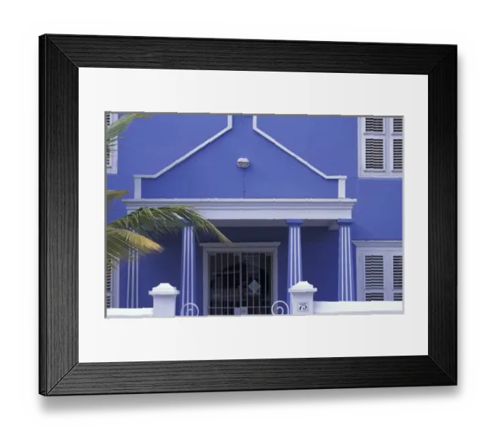 Framed Print : Caribbean, Netherland Antilles, Curacao, Willemstad Colorful buildings and detail