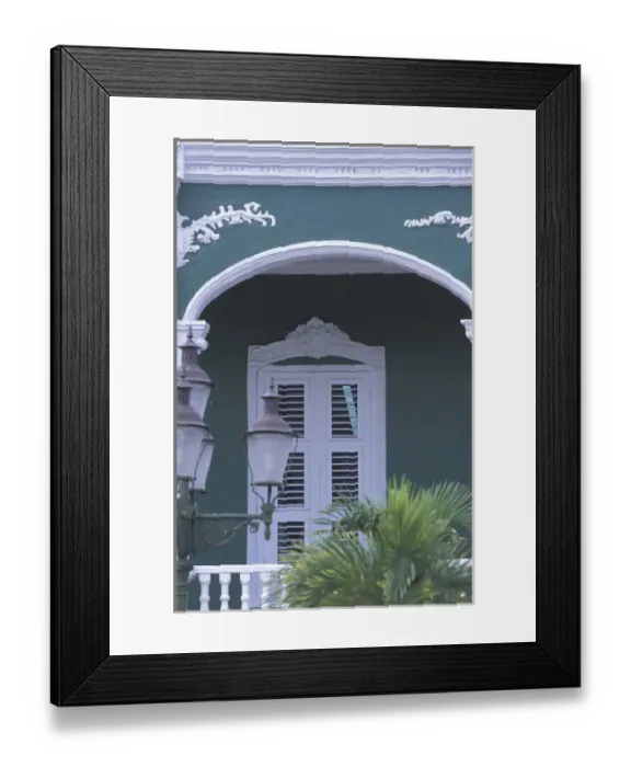 Framed Print : Caribbean, Netherland Antilles, Curacao, Willemstad Colorful buildings and detail Framed Print : Caribbean, Netherland Antilles, Curacao, Willemstad Colorful buildings and detail