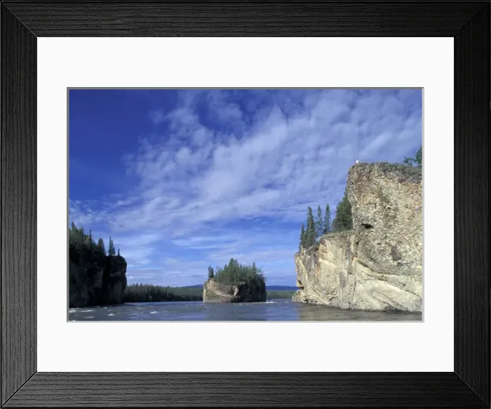 Framed Print : North America, Canada, Yukon, Yukon River. Five Fingers Rapids on Yukon River near Framed Print : North America, Canada, Yukon, Yukon River. Five Fingers Rapids on Yukon River near
