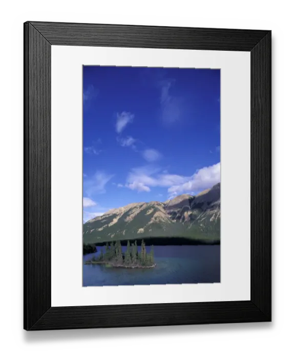 Framed Print : North America, Canada, Yukon. Alpine lake south of Watson Lake