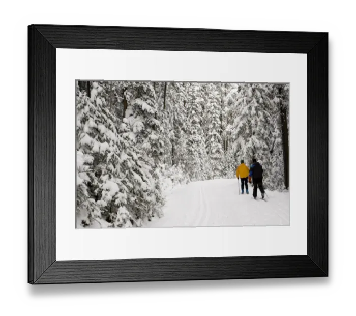 Framed Print : Canada, Banff, Cross country skiing on Spray River Trail Framed Print : Canada, Banff, Cross country skiing on Spray River Trail