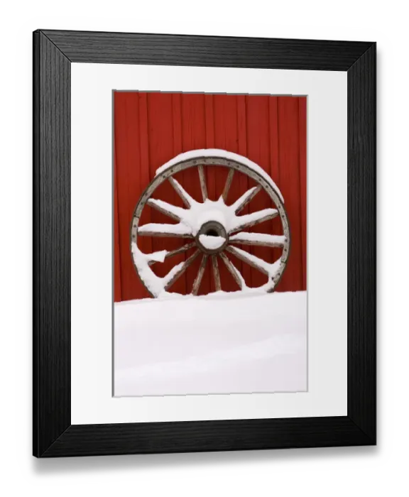 Framed Print : Canada, Banff, Martin Stables, wheel detail Framed Print : Canada, Banff, Martin Stables, wheel detail