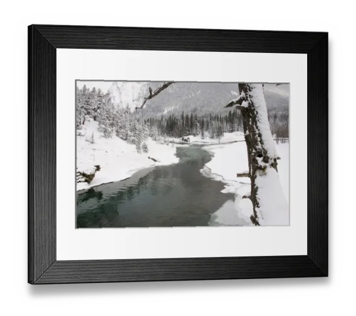 Framed Print : Canada, Banff, Snowy Bow River Framed Print : Canada, Banff, Snowy Bow River