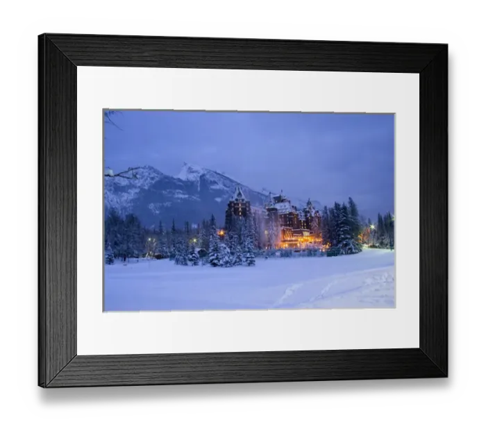 Framed Print : Canada, Banff, Banff Springs Hotel in evening light Framed Print : Canada, Banff, Banff Springs Hotel in evening light
